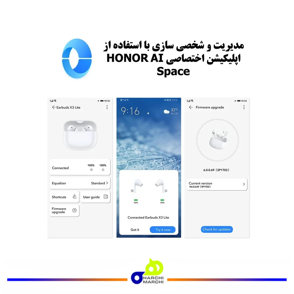 هدفون بلوتوثی آنر مدل EARBUDS X3 LITE