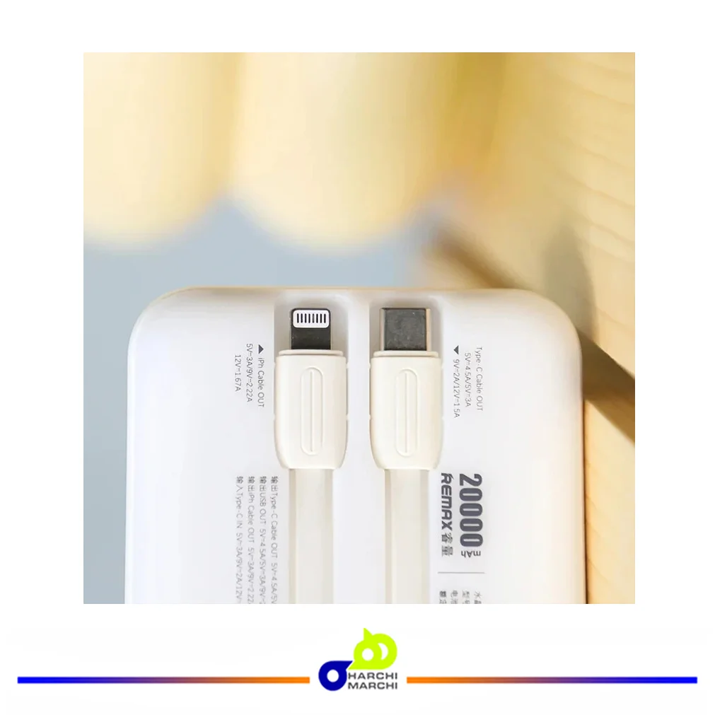 پاوربانک ریمکس مدل RPP-21 ظرفیت 20000 میلی‌آمپر ساعت