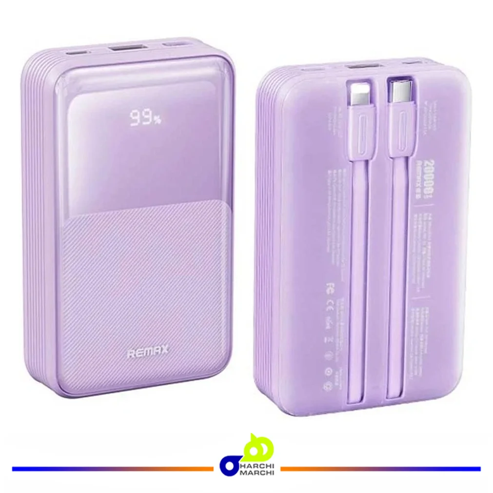 پاوربانک ریمکس مدل RPP-21 ظرفیت 20000 میلی‌آمپر ساعت