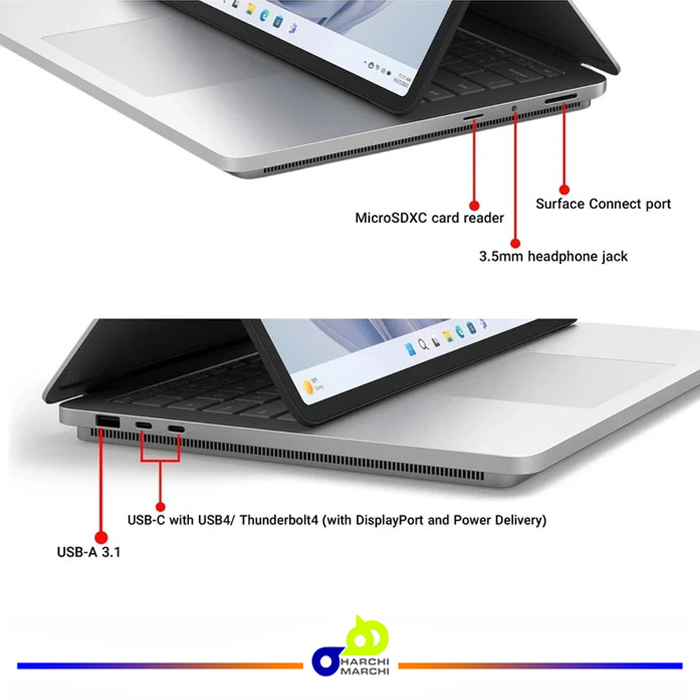 لپ تاپ 14.4 اینچی مایکروسافت مدل Surface Laptop Studio 2-i7 13700H-64GB LPDDR5x-2SSD-