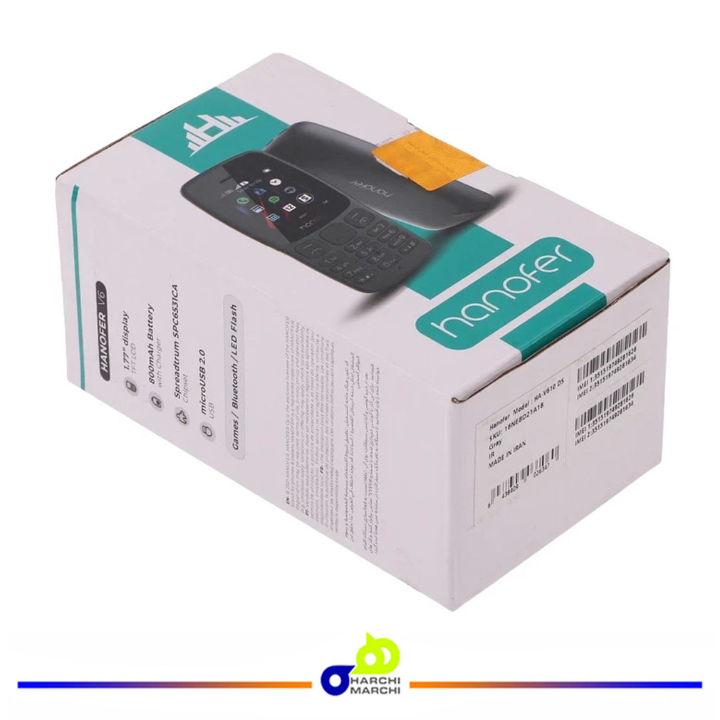 گوشی موبایل هانوفر مدل V6 دو سیم کارت ظرفیت 32 مگابایت