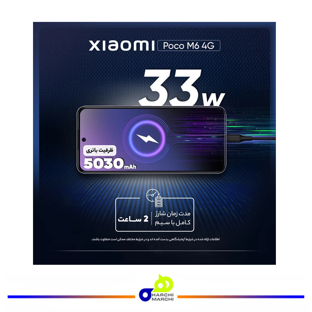 گوشی موبایل شیائومی مدل Poco M6 4G دو سیم کارت ظرفیت 256 گیگابایت و رم 8 گیگابایت
