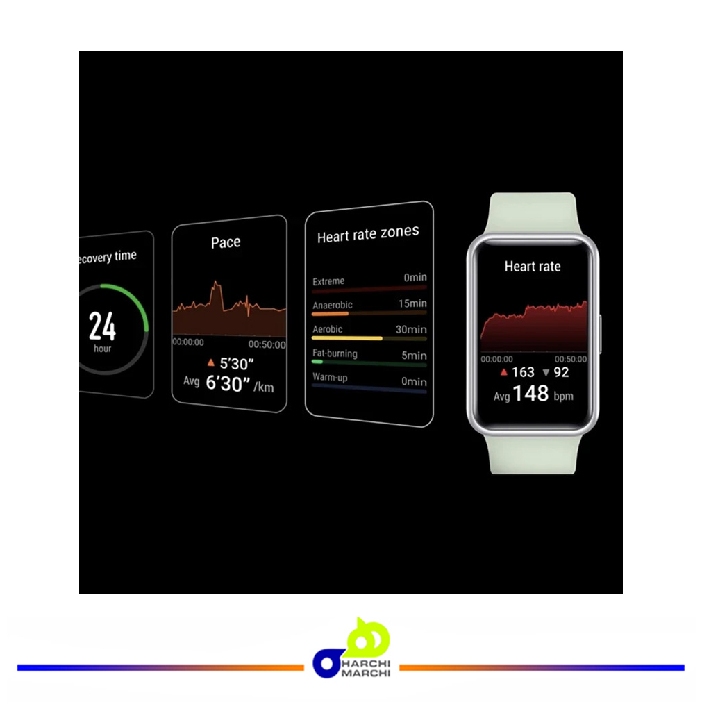 ساعت هوشمند هوآوی مدل WATCH FIT بند پلاستیکی