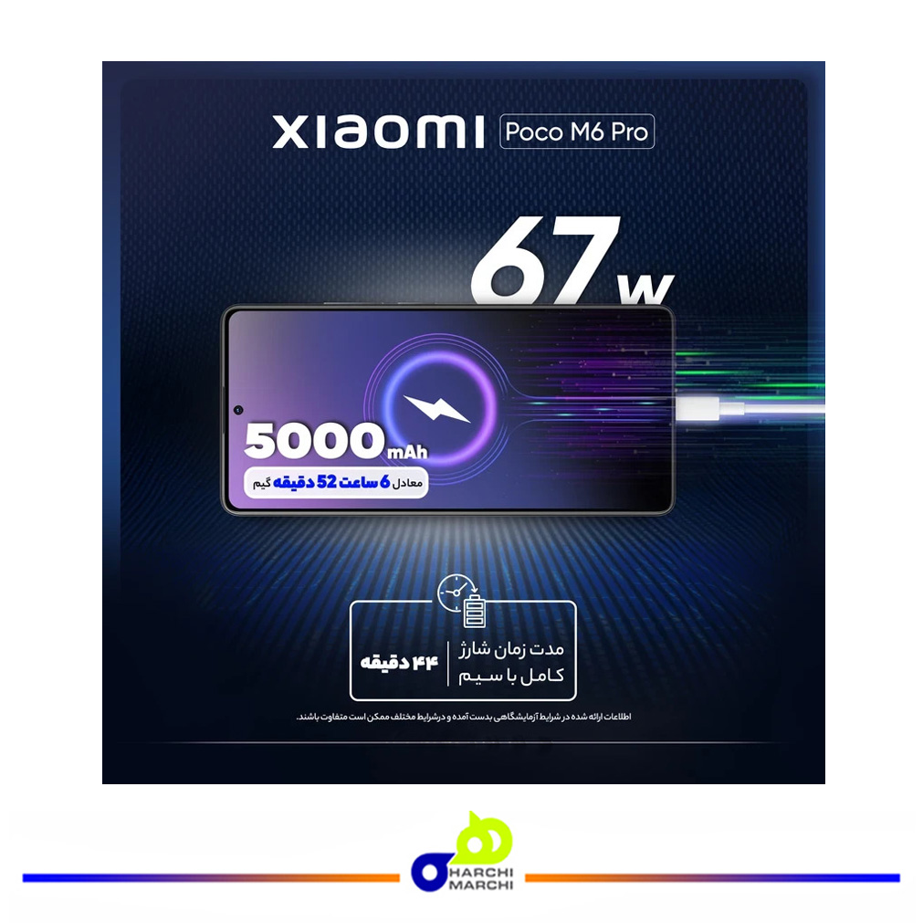 گوشی موبایل شیائومی مدل Poco M6 Pro دو سیم کارت ظرفیت 512 گیگابایت و رم 12 گیگابایت